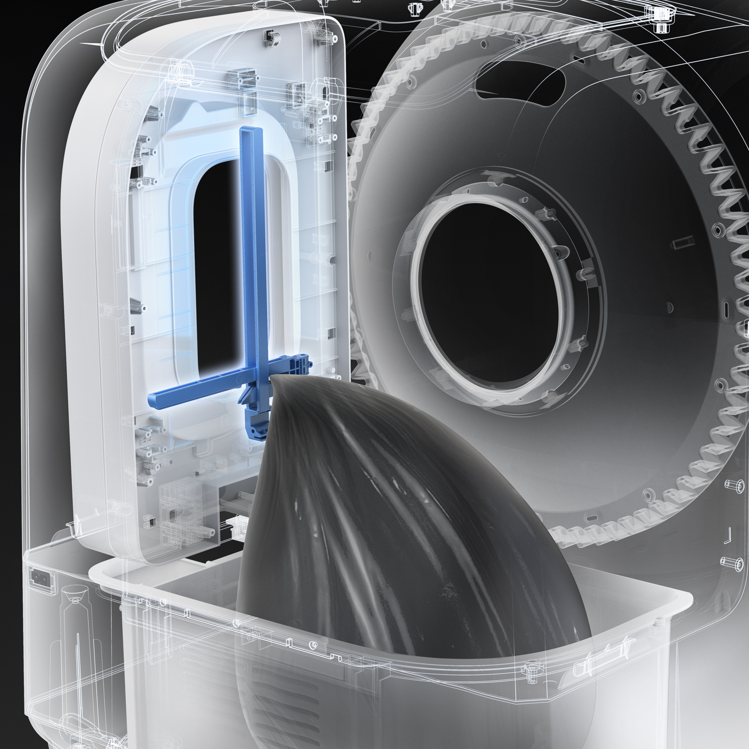 自動で密閉してにおい漏れ防ぐ